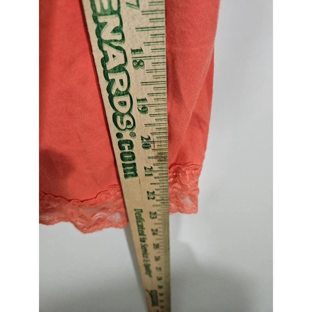 Van Heusen Coral Orange Lace Trim Camisole Top Adjustable‎ Straps Women Large